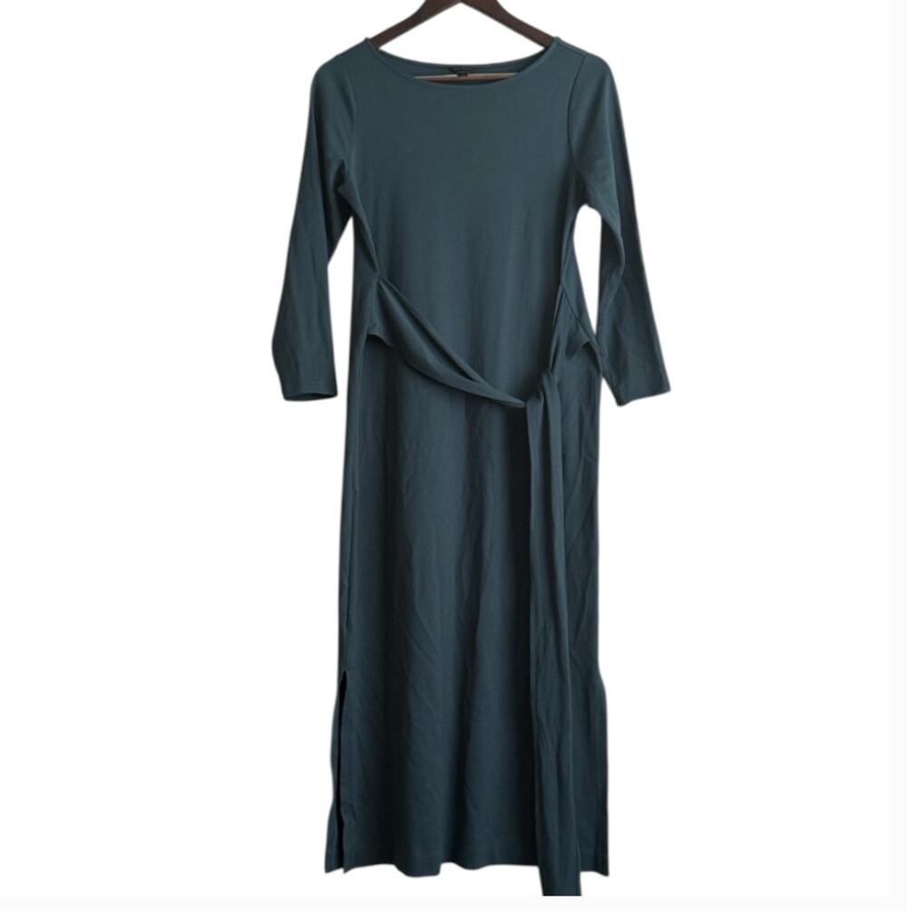 Ann Taylor Green Tie MIDI Dress Sz XS
